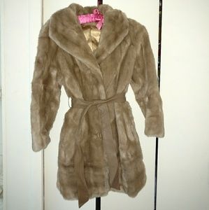 Chic 1970's French Tissavel Faux Fur Coat